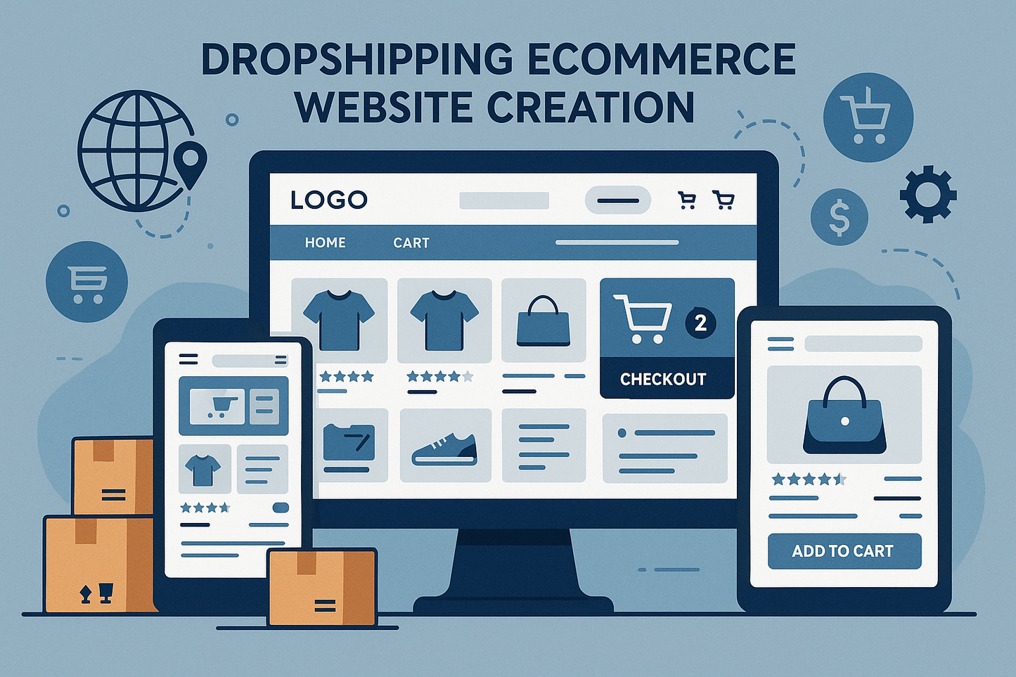 Wir erstellen fix fertige webseiten im bereich dropshipping ecommerc
