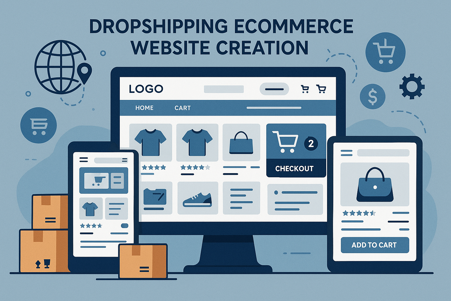 Wir erstellen fix fertige webseiten im bereich dropshipping ecommerc